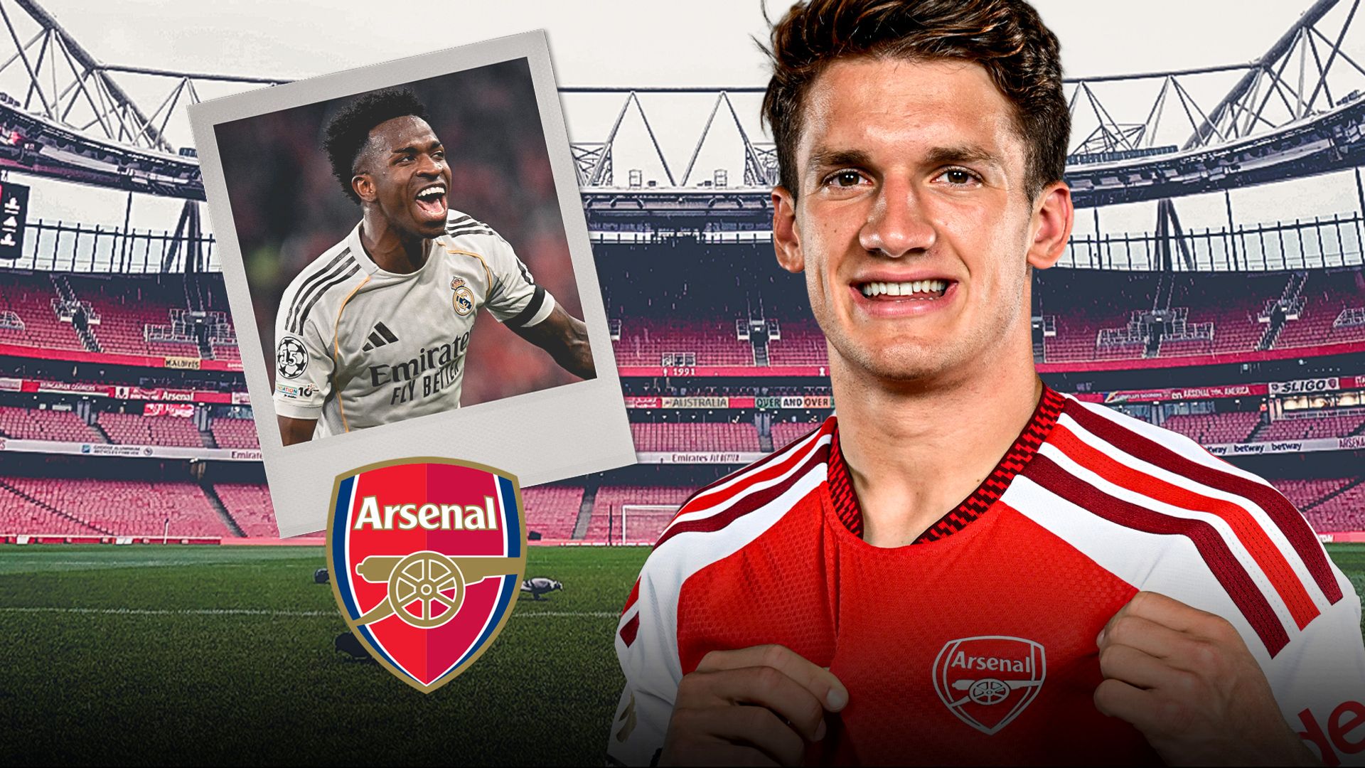 Tzolis unfazed by Vinicius Jr rumours as Arsenal adapt