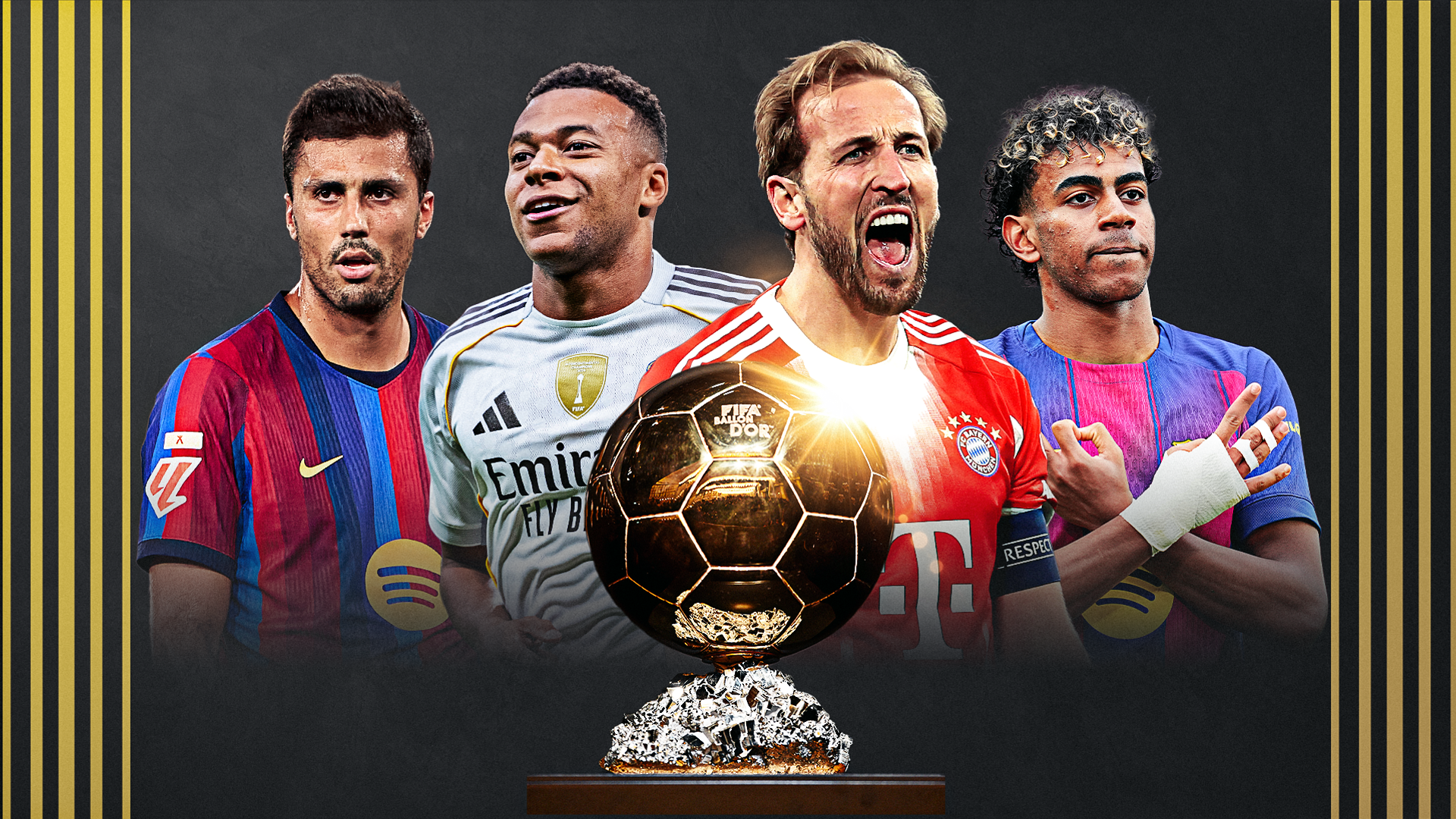 Ballon d'Or 2026 nominees: Kane, Rice, Bellingham lead Premier League contingent